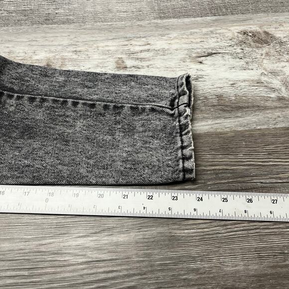 Vintage 80s Levis Acid Wash Black Girls‎ 10 Slim Denim Jeans Black Tab USA Made - Picture 7 of 11